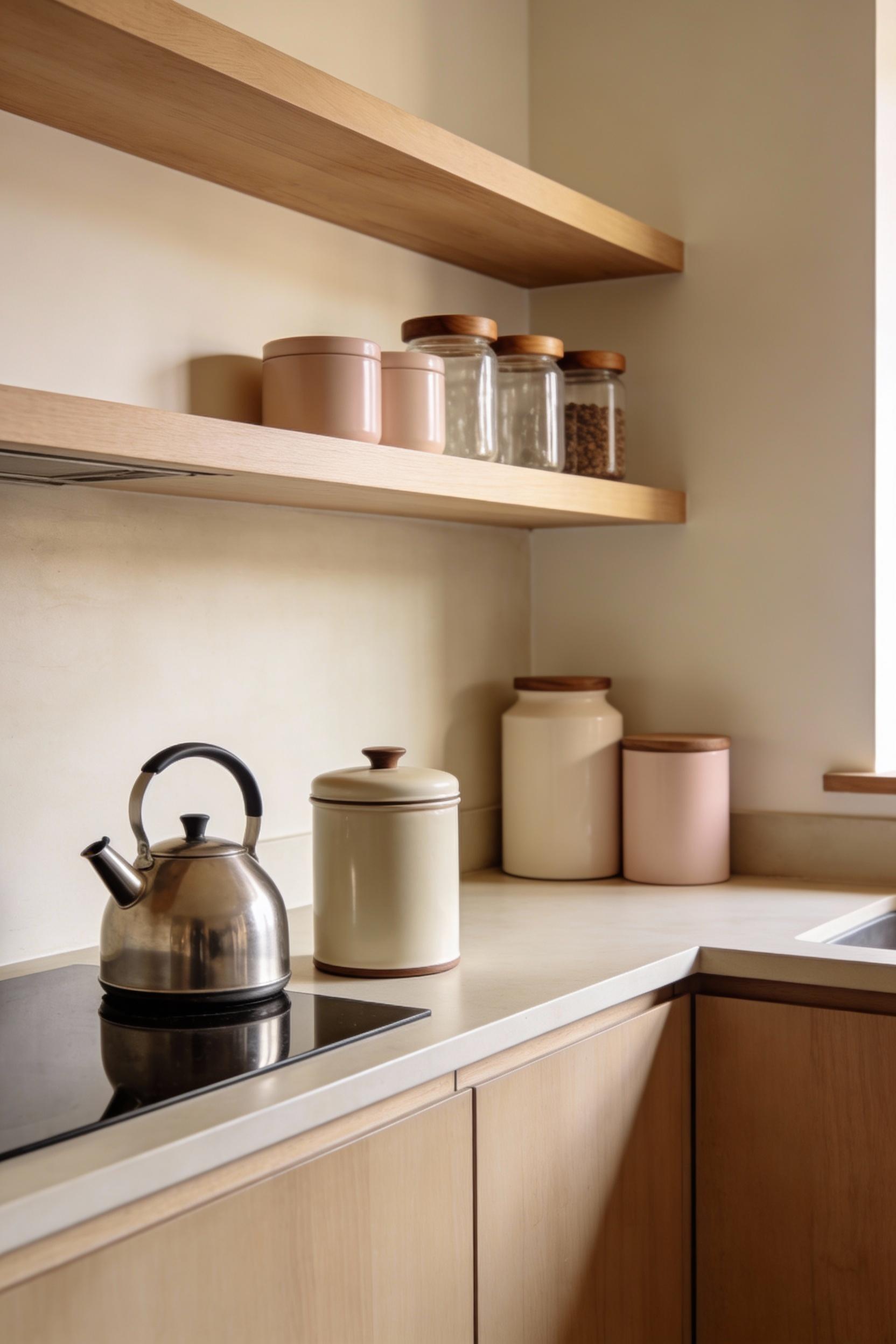 Decluttering and smart storage to keep a small kitchen calm