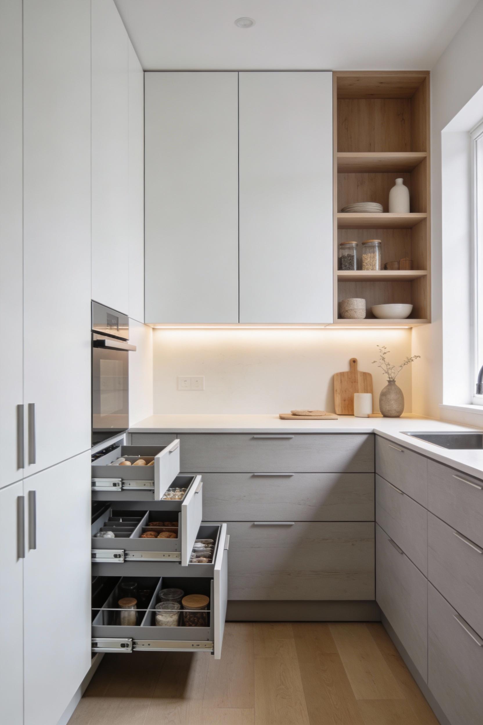 Thoughtful storage that hides the busy parts of life