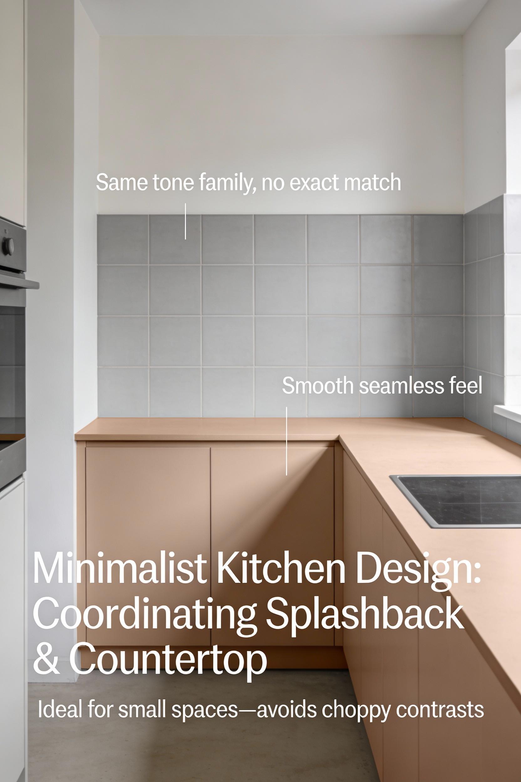 10. Matching splashback and countertop tones for a seamless finish