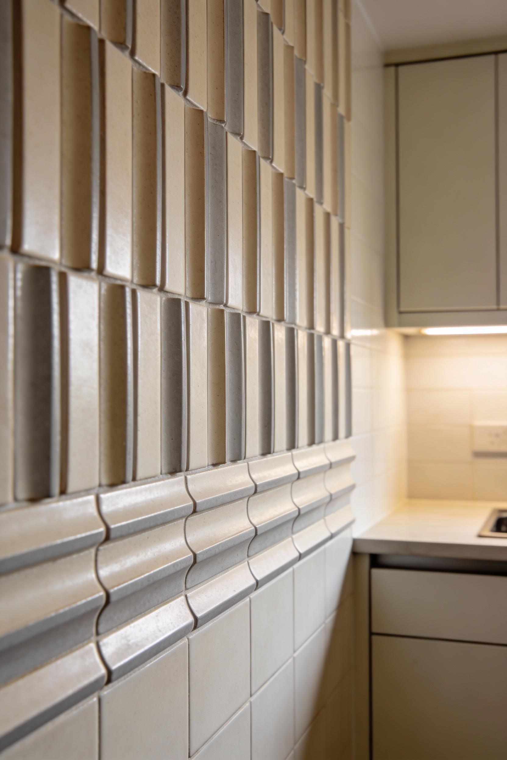 9. Kit kat tiles for a sleek, modern, space saving look