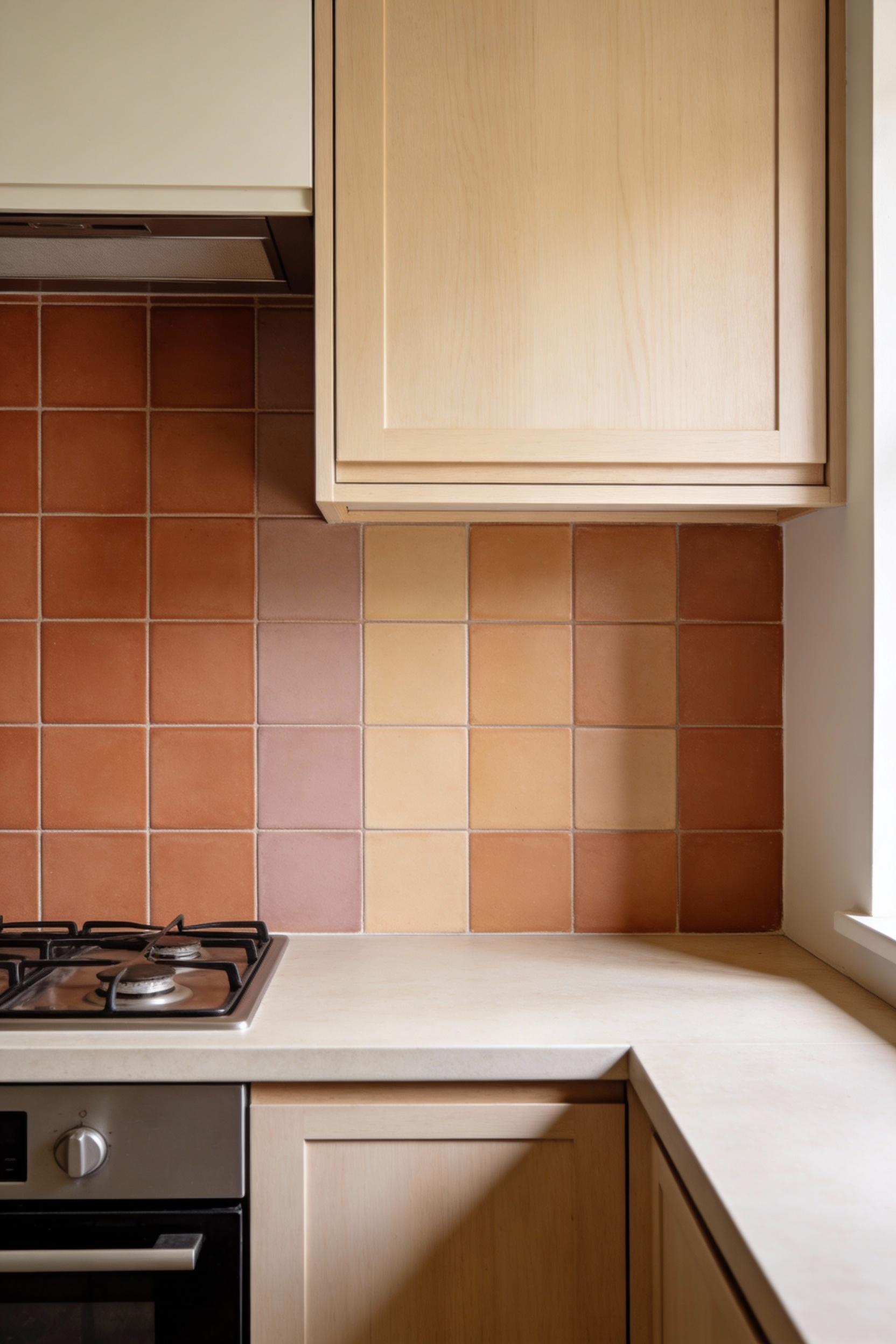 Natural clay look tiles for earthy, modern warmth