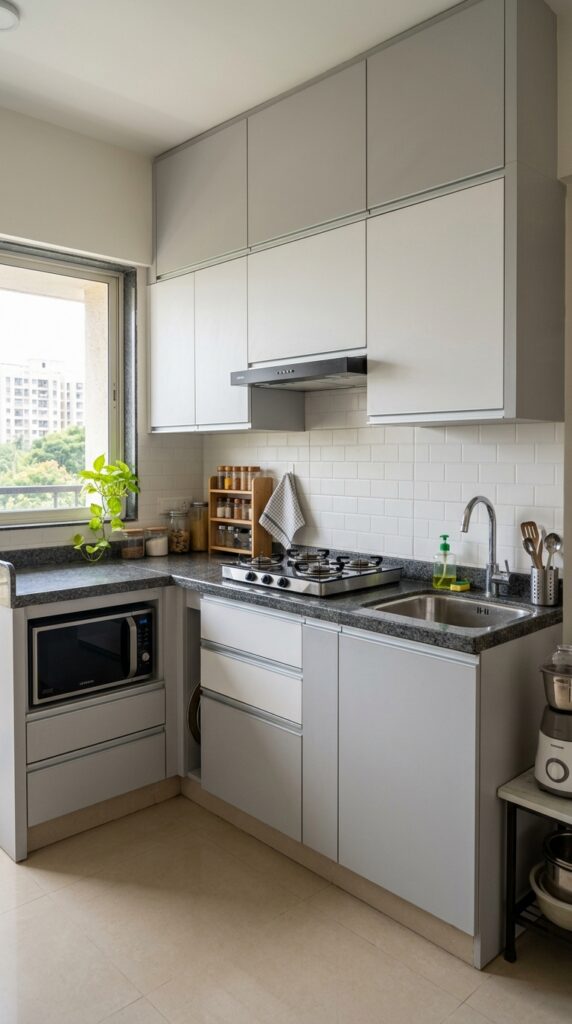 7 Kitchen cabinets using standard modular sizes with