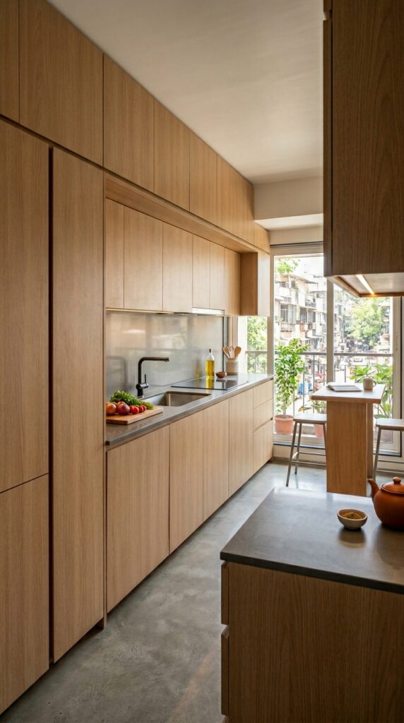 7 Kitchen with integrated appliances hidden behind m