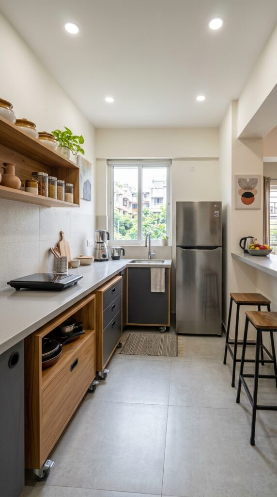 9 Kitchen design without fixed appliance spaces flex