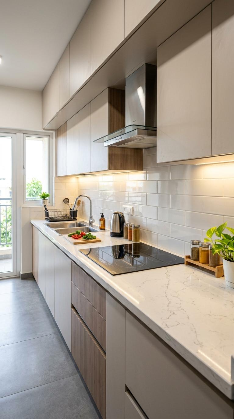 A Continuous Countertop With No Breaks