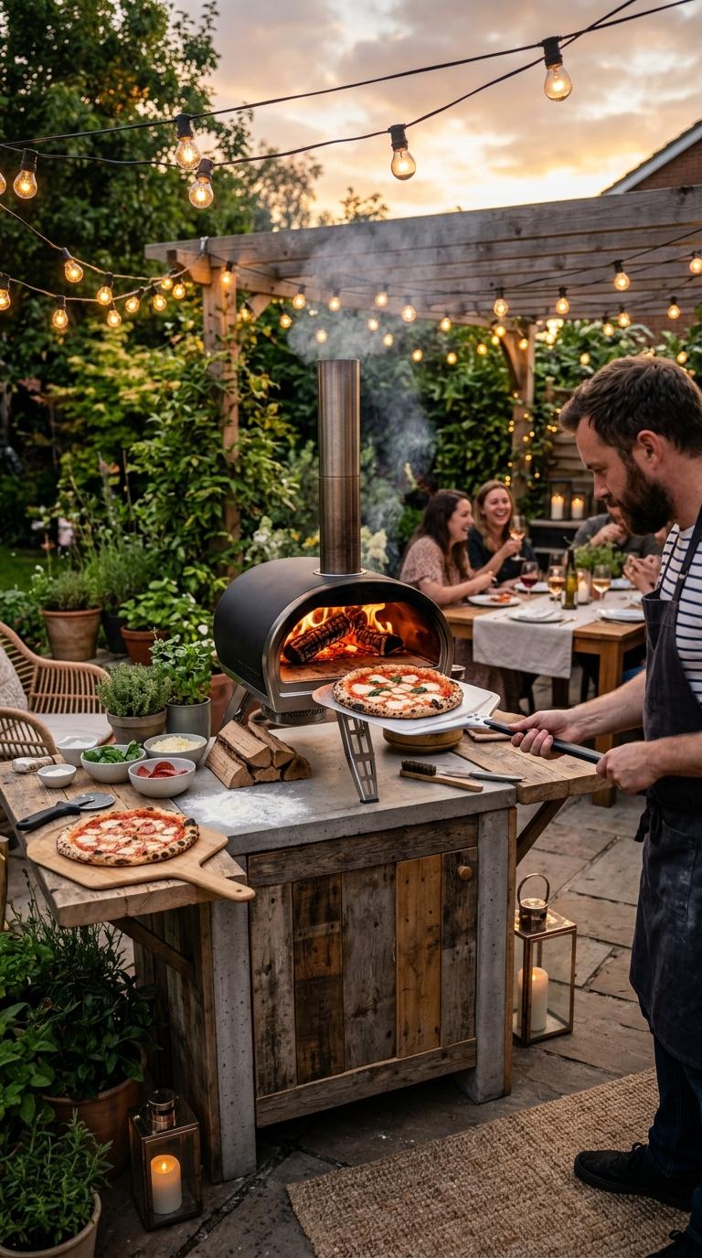 A Portable Pizza Oven on the Counter Surface