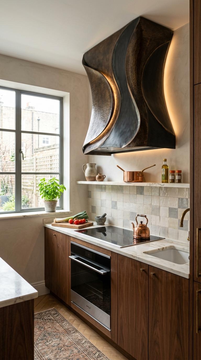 Bespoke Range Hood as Sculptural Feature