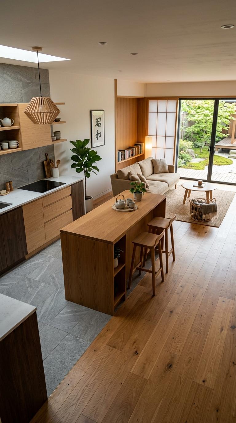 Engawa-Inspired Kitchen Threshold Design