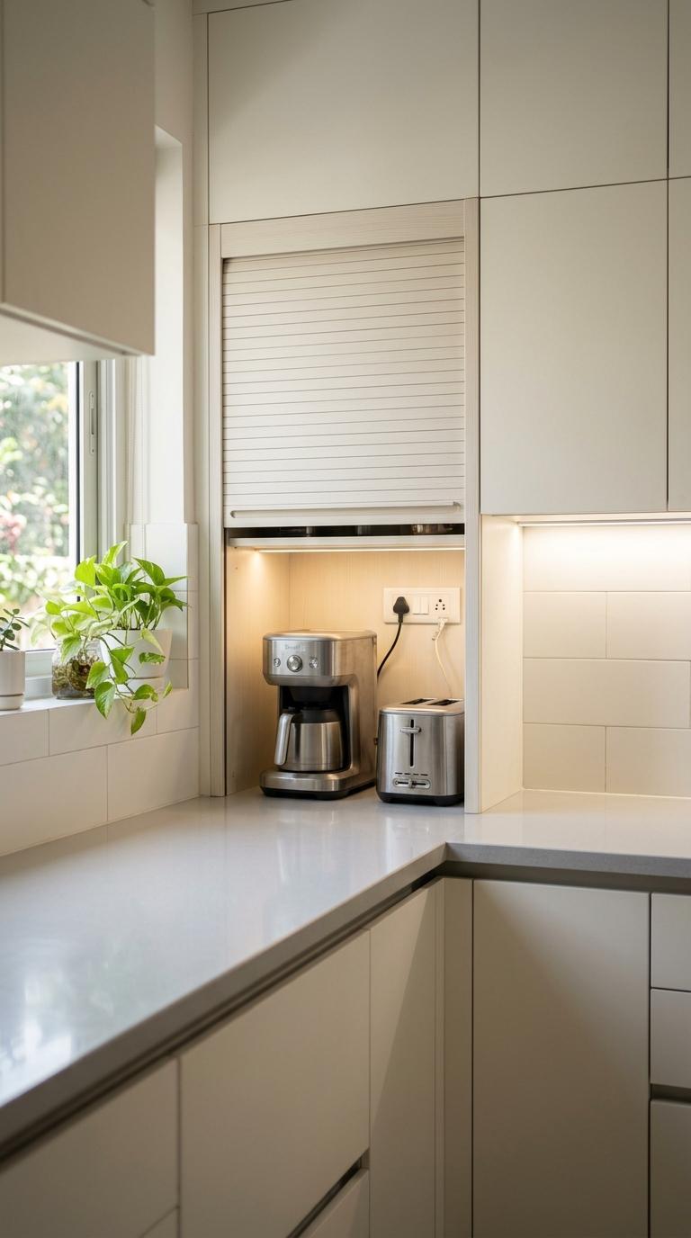 Hide Clutter Behind Appliance Garages