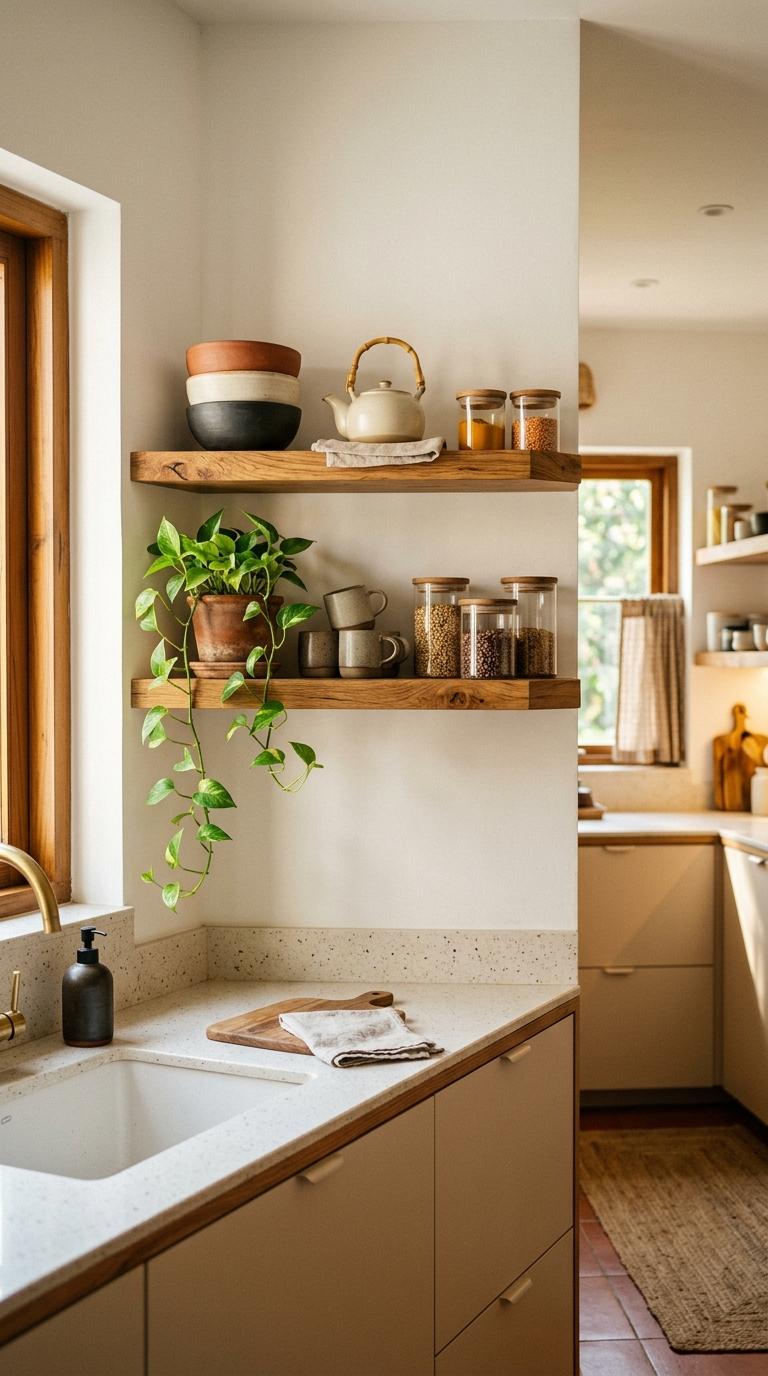 Incorporate Open Shelving Sparingly