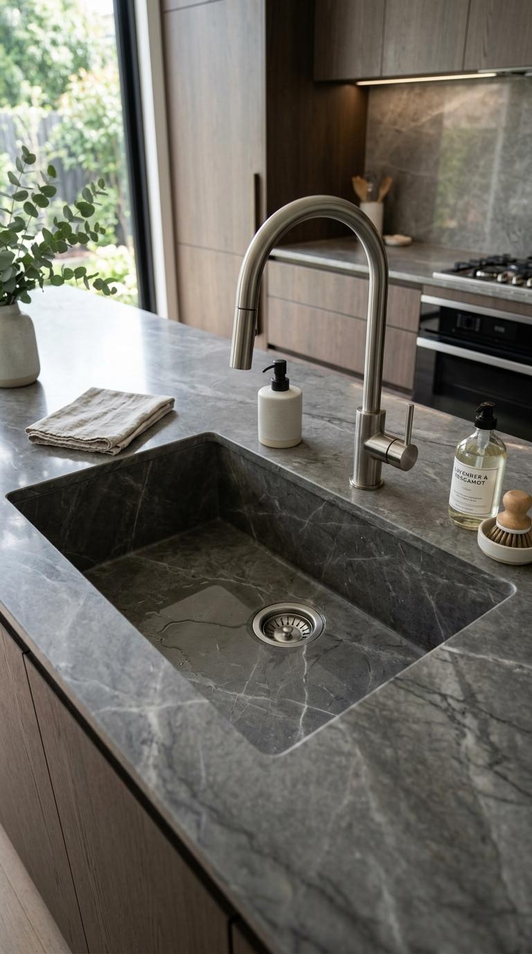 Integrated Sink and Counter Detail