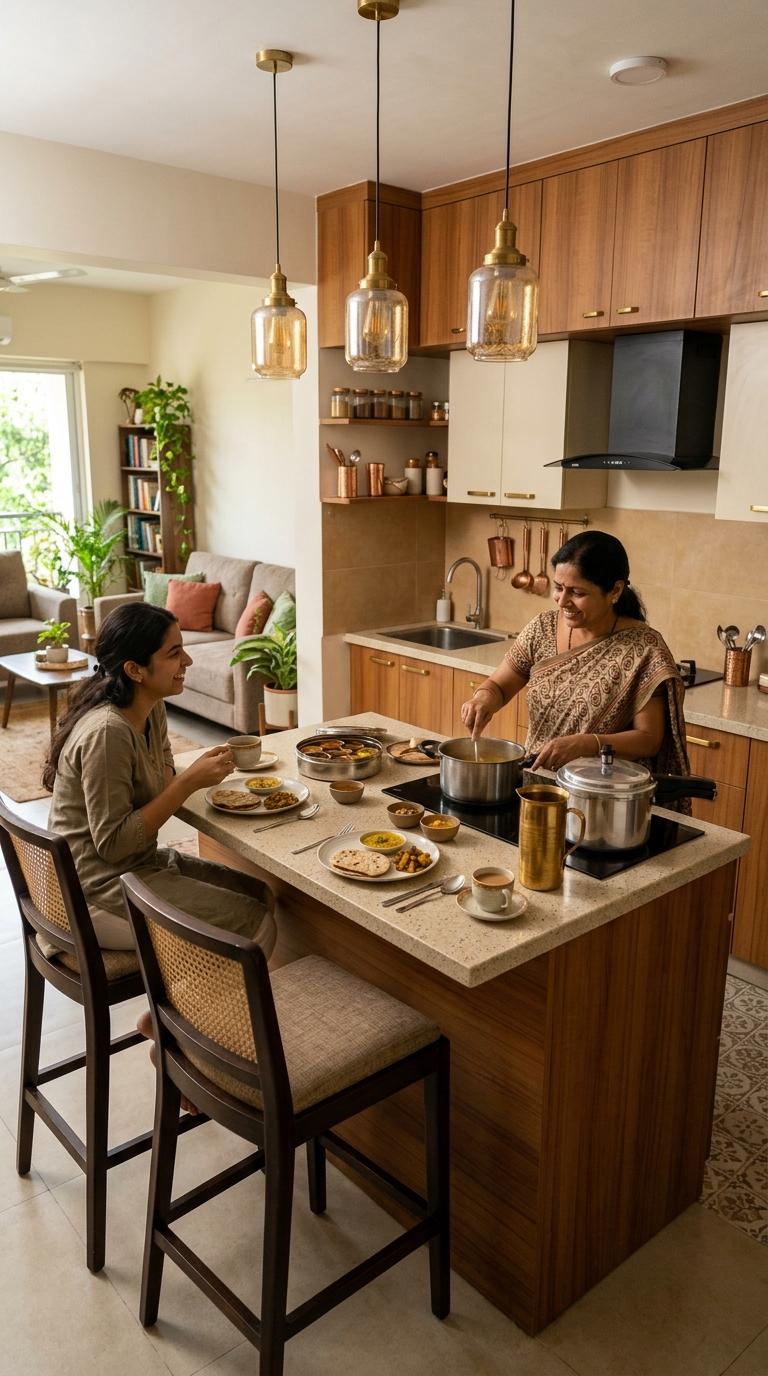 Island with Integrated Dining Function