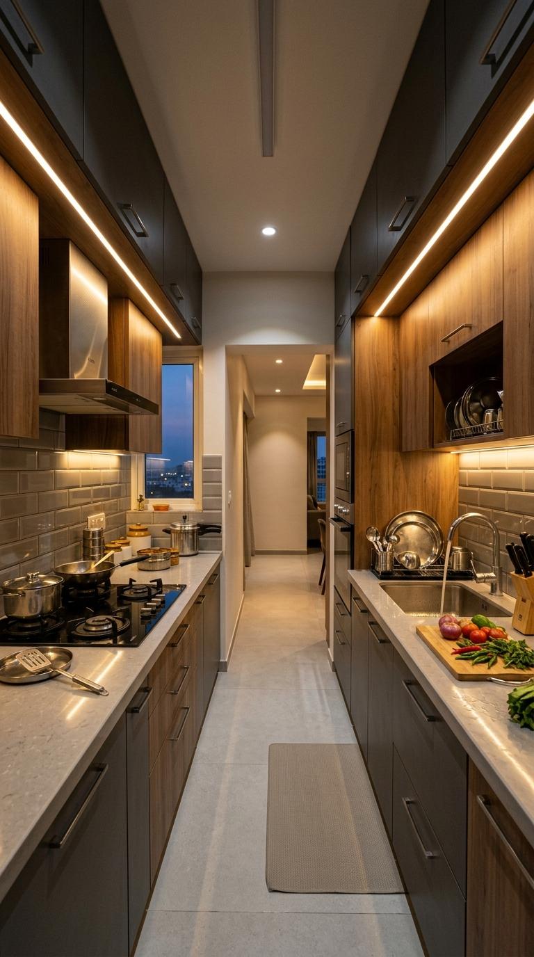 Lighting on Both Walls Independently Controlled