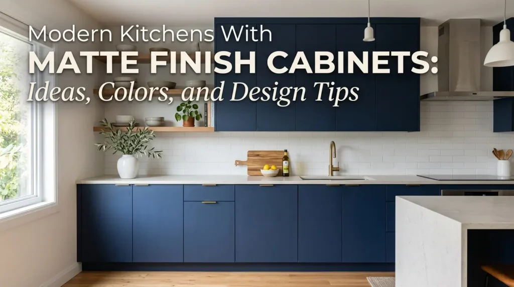 modern kitchen matte finish cabinets