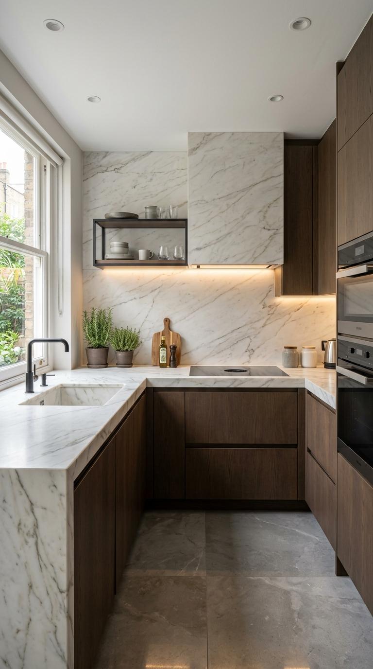 Natural Stone Surfaces Throughout