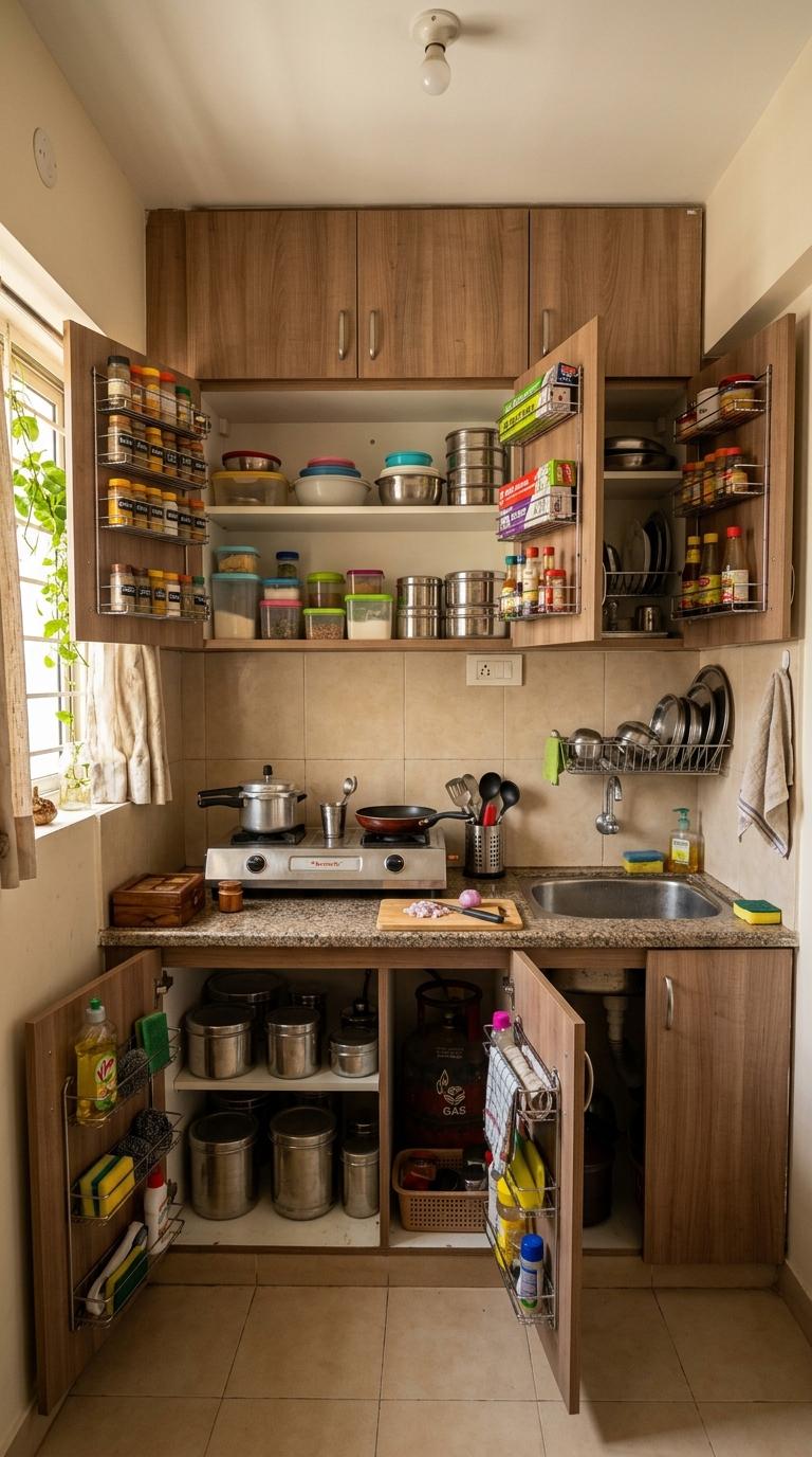 Over-the-Door Organisers on Every Cabinet Door