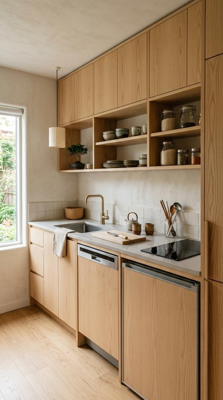 Shaker-Influenced Cabinet Profile with Japanese Restraint