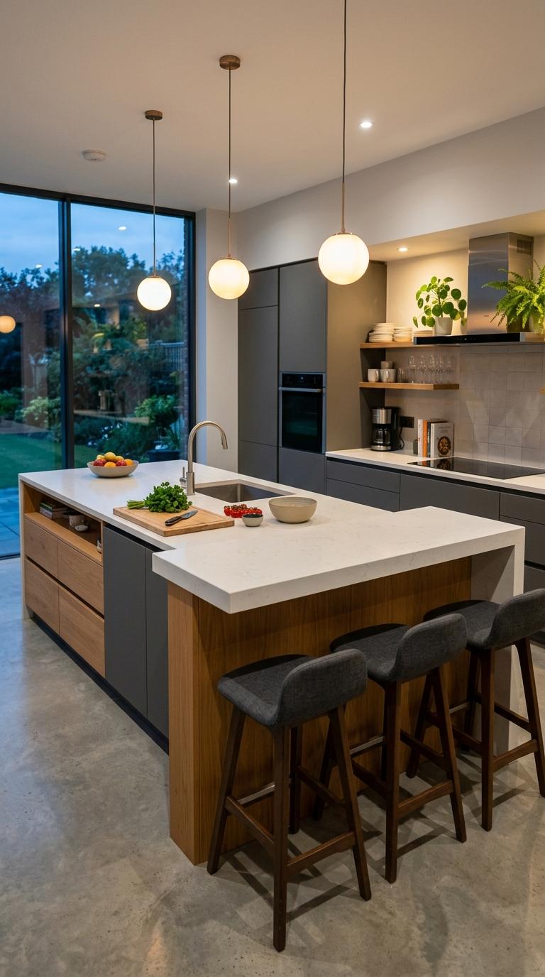 AI-generated visualization of The Classic Two-Level Counter and Bar Configuration