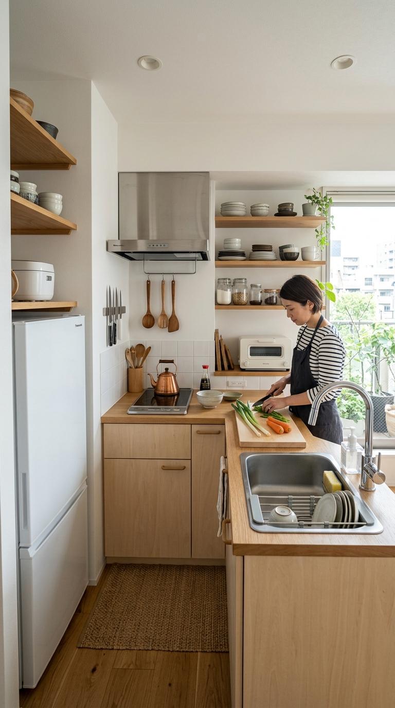 The Japanese Work Triangle Compressed for Compact Efficiency