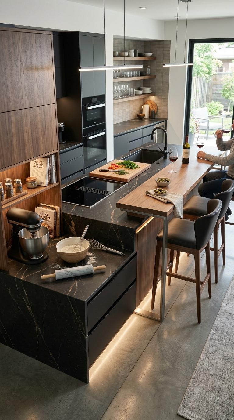 AI-generated visualization of Three-Level Island for Maximum Functional Differentiation