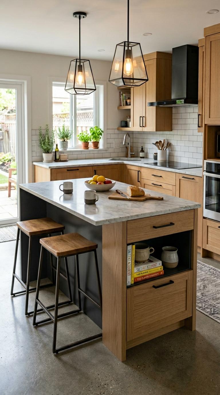 Two-Tone Color Island for Visual Interest