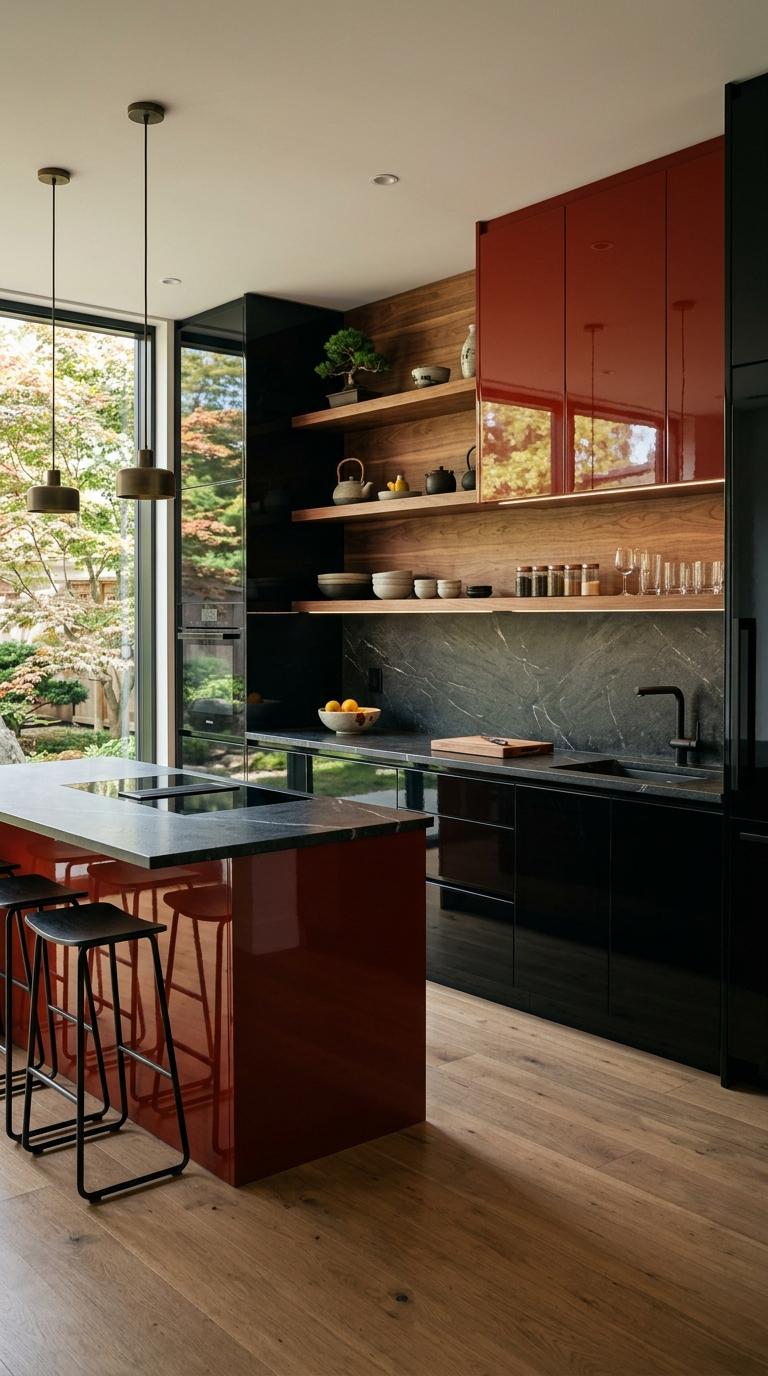 Urushi Lacquer-Inspired Cabinet Finishes