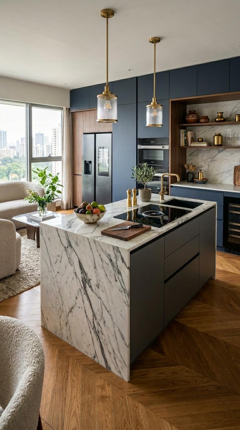 Waterfall Edge and Design-Forward Island Surfaces