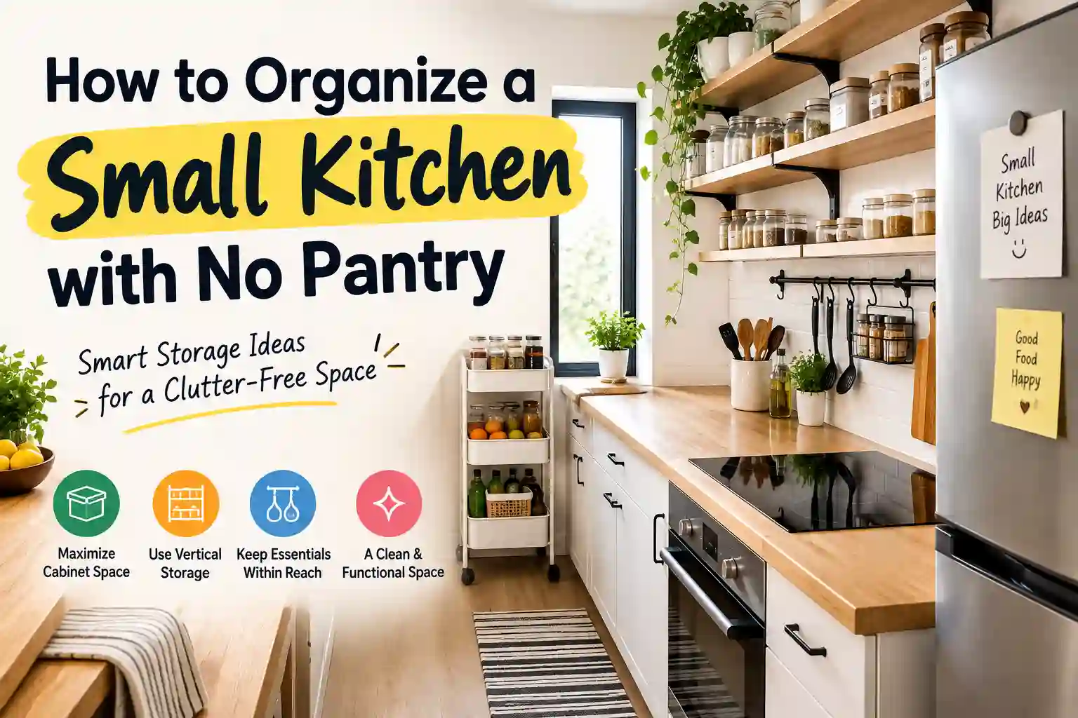 how to organize a small kitchen